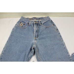 Cruel Girl Relaxed Size 7 Short Denim Blue Jean High Rise Mom Jeans Medium Wash